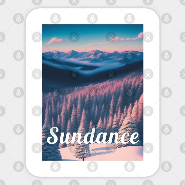 Sundance ski - Utah Sticker by UbunTo